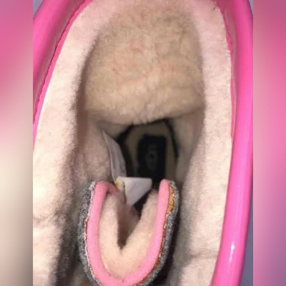 UGG Women Butte II 1019209K Pink Leather Lace Up Rain Snow Winter Boots Size 6 - Picture 5 of 10